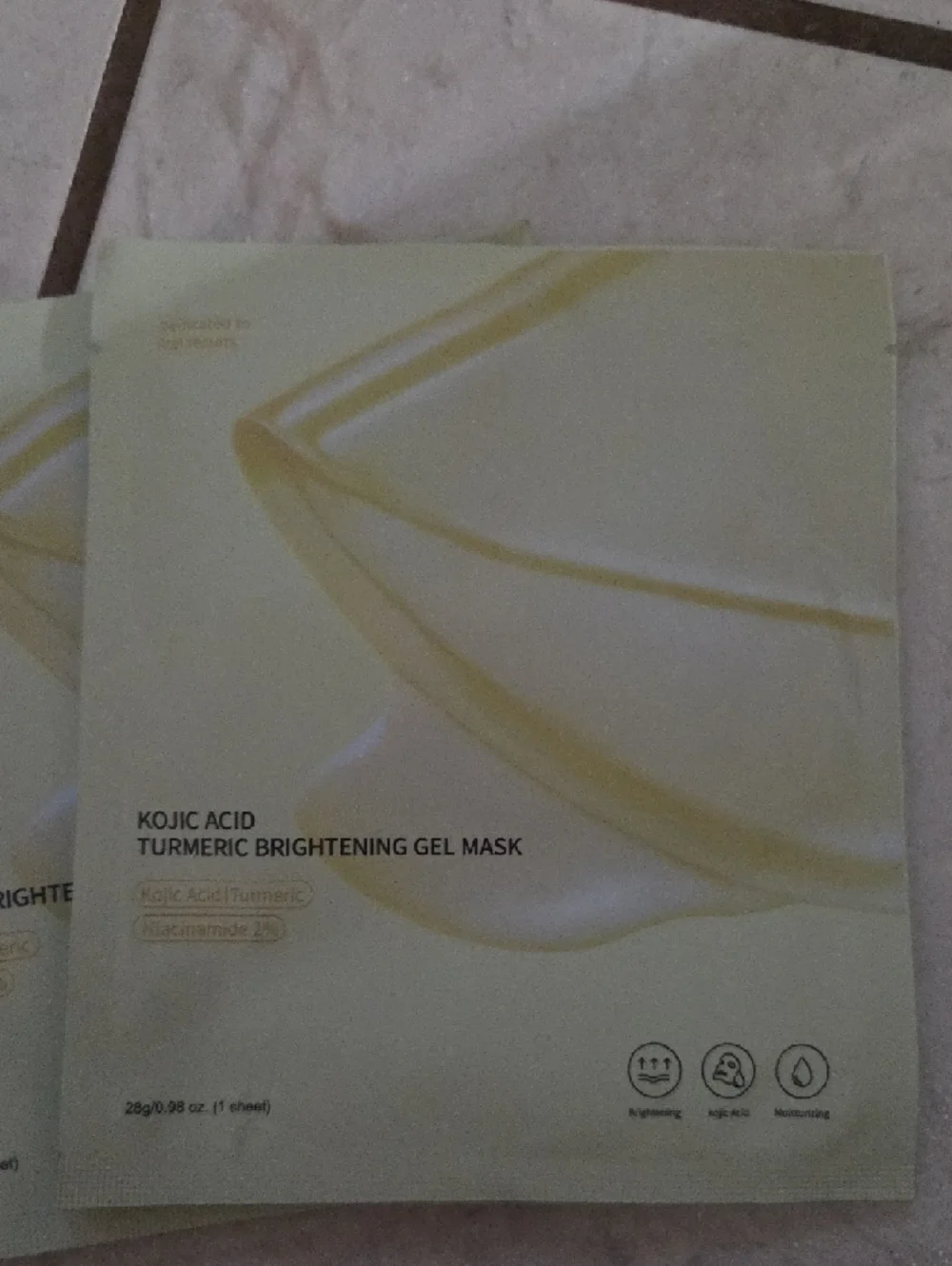 Kojic Acid Turmeric Brightening Gel Face Masks - Yellow